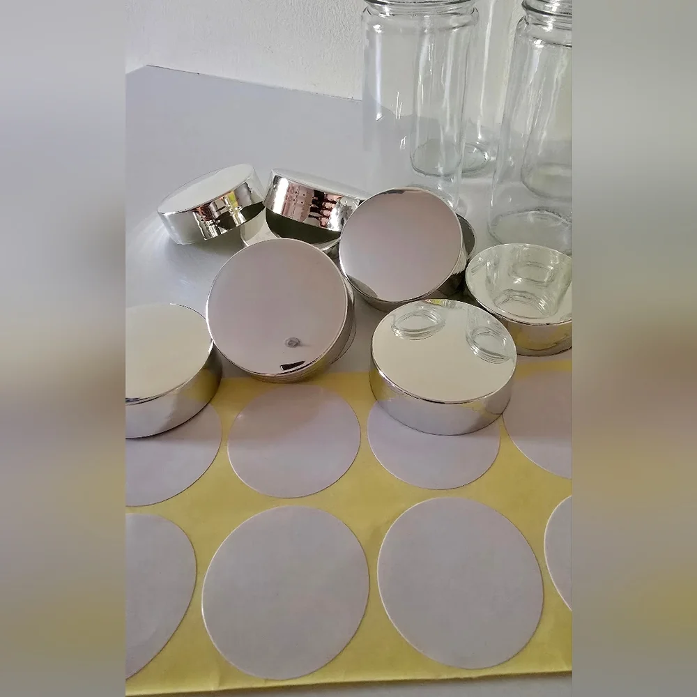 Polder 10-Pack 5oz Glass Spice Jars with Chrome Lids & Shaker Tops